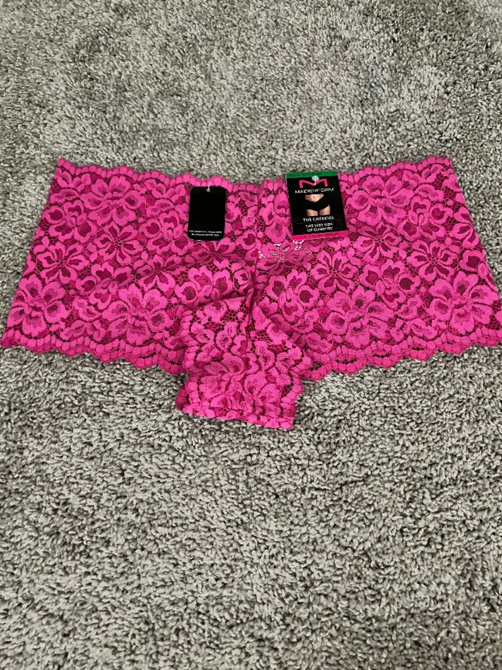 NWT Maidenform womens Underwear Boy Shorts With Cheeky Fit Pink L